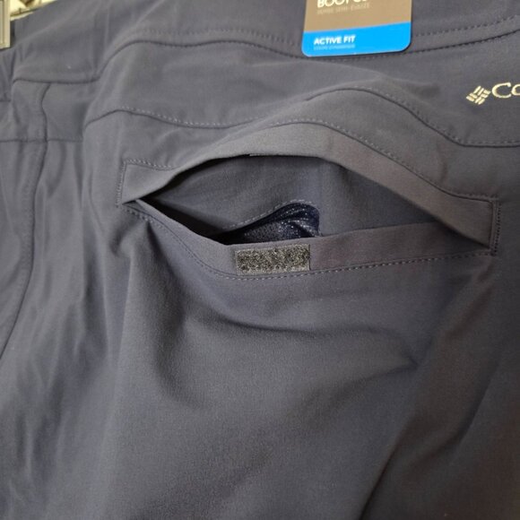 Columbia Women's Boot Cut Pants 18W Active Fit Navy Blue Stretch Comfort Lightwe - Picture 5 of 9